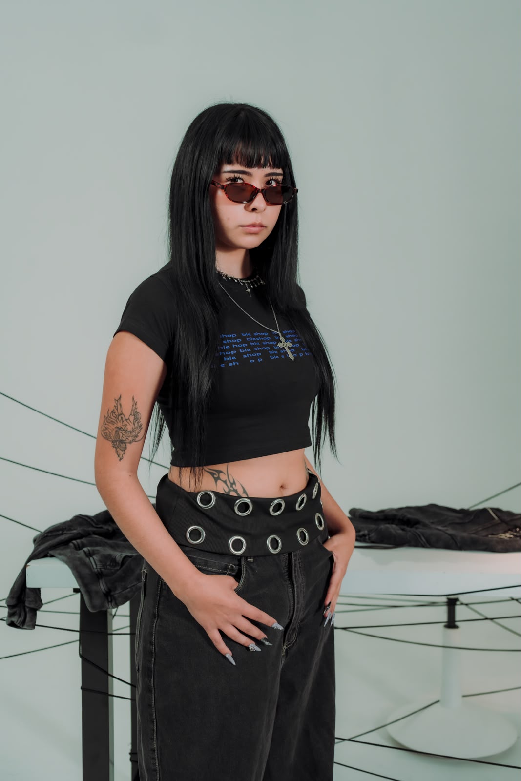 Baby tee Negra ENREDO